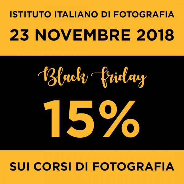 Black Friday IIF: 15% di sconto su tutti i corsi di fotografia 2018/2019