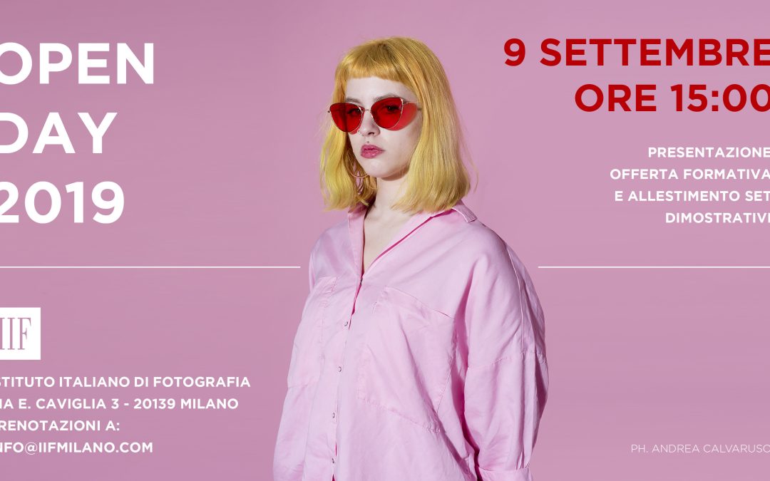 Lunedì 9 settembre 2019: OPEN DAY IIF!